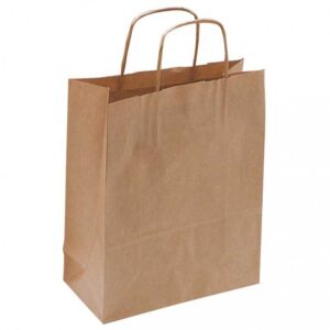 Sac kraft brun avec poignées torsadées(250pcs)