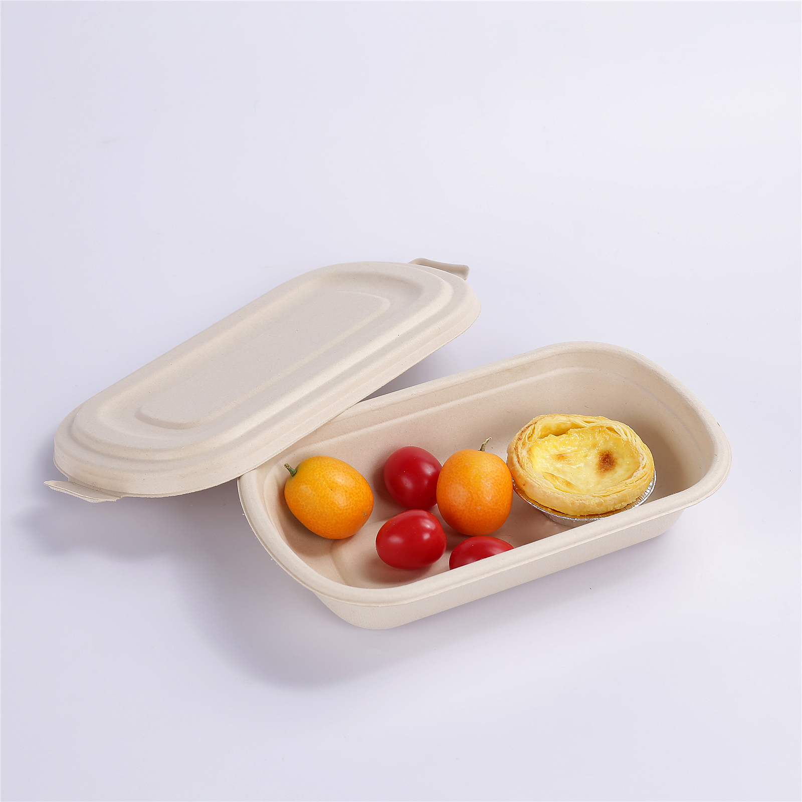 Barquettes pulpe de canne 1200ml avec couvercle PET ou bagasse – Image 4