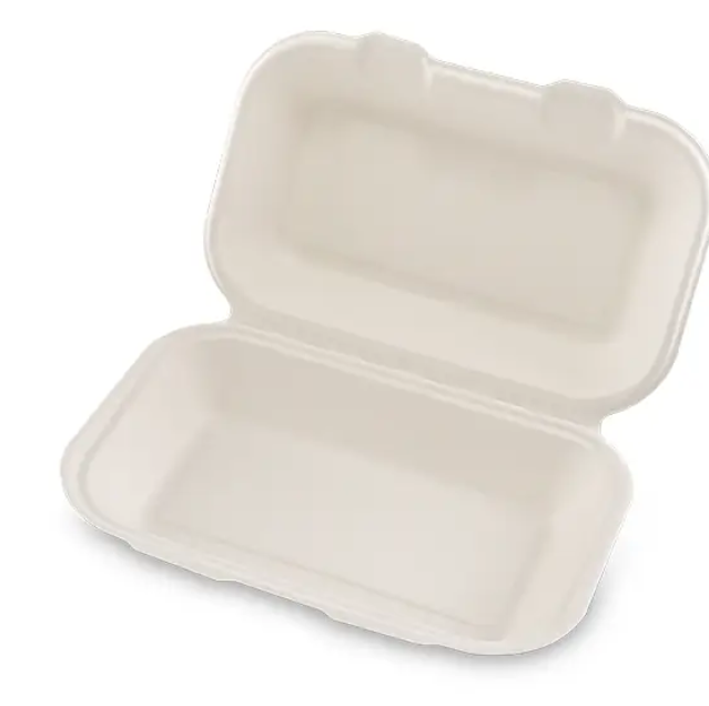 Barquettes charnières en pulpe 800ml pour sandwich kebab ou snacking