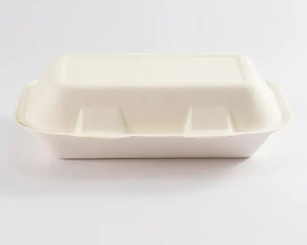 Barquettes charnières en pulpe 800ml pour sandwich kebab ou snacking – Image 3